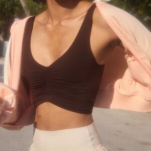 NWT Offline by Aerie Real Me Low Key Ruched Longline Sports Bra